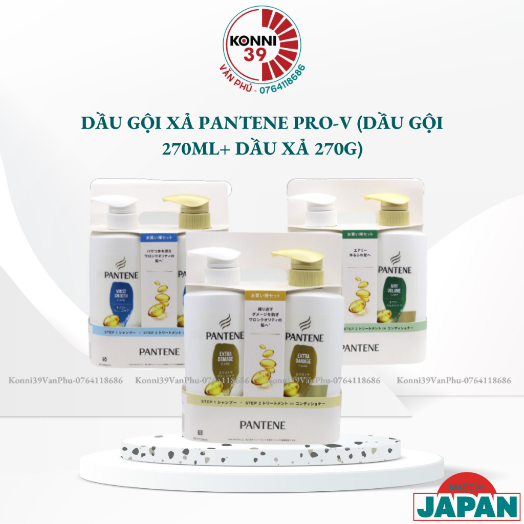 Dầu gội xả Pantene PRO-V (dầu gội 270ml+ dầu xả 270g)