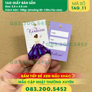 Tem giấy treo quần áo Hàng bán sẵn - Nhãn Mác Quần Áo Tag giấy