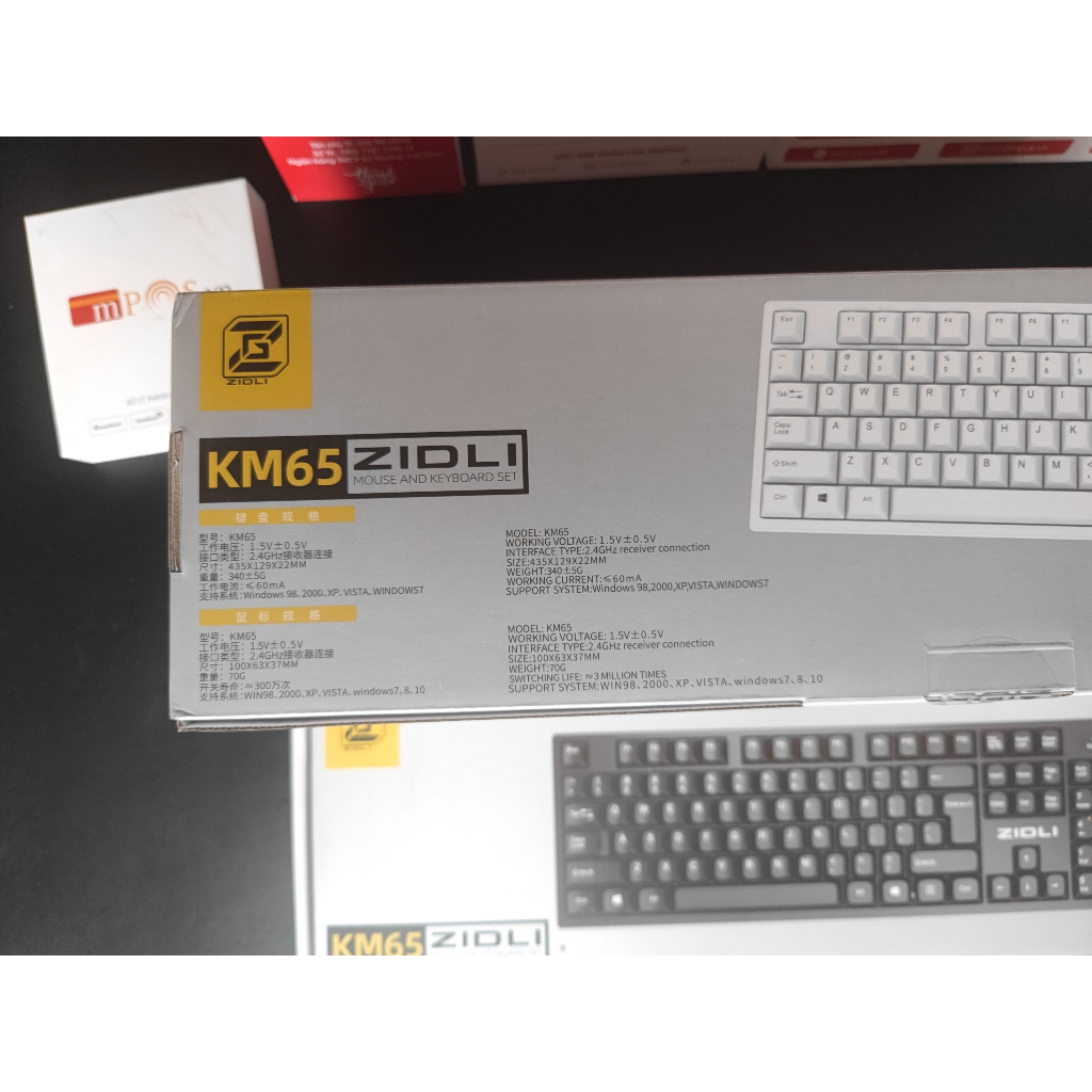 Bàn Phím Chuột Không Dây ZIDLI KM60