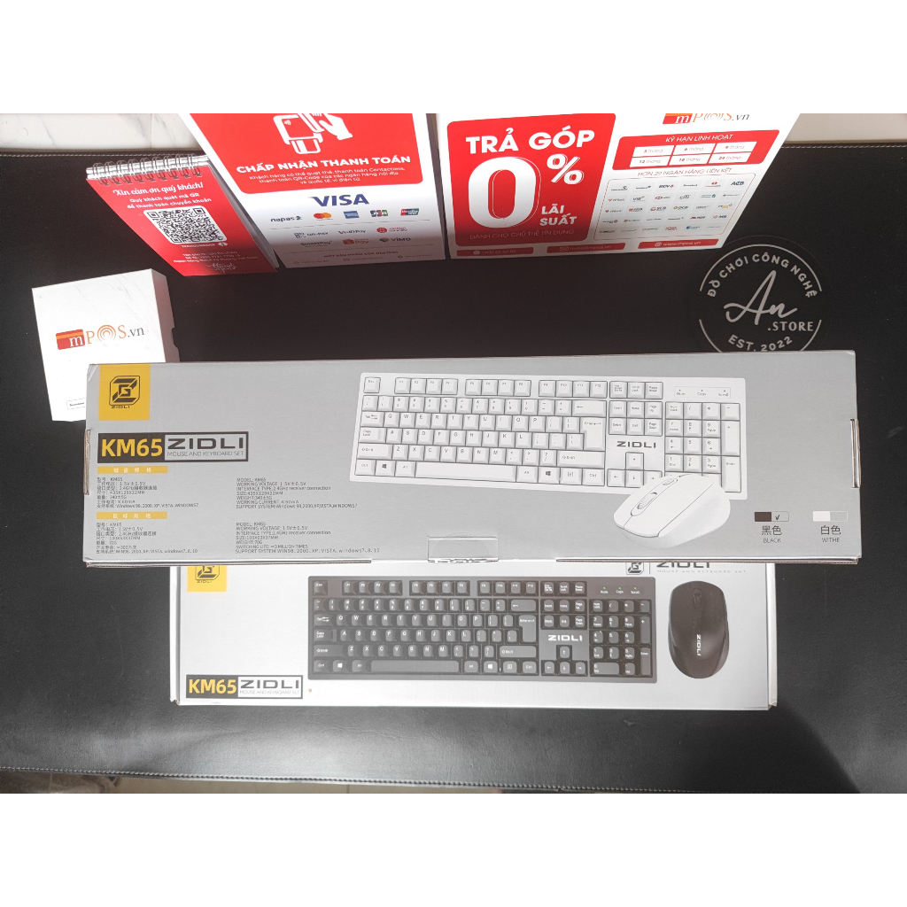 Bàn Phím Chuột Không Dây ZIDLI KM60