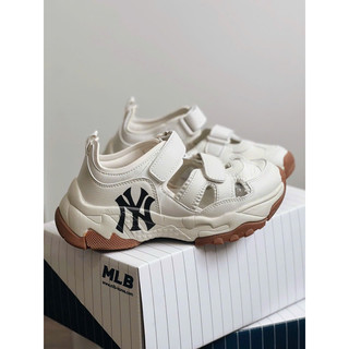 [HÀNG SẴN] GIÀY DÉP MLB Big ball chunky mas new york yankees cream, Giày dép sandal mlb độn đế kem nâu bản cao cấp