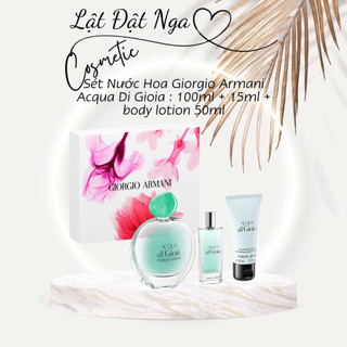 Sét nước hoa giorgio armani acqua di gioia : 100ml + 15ml + body lotion 50ml