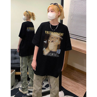 FOCUS local brand Áo thun unisex vintage đen thời trang nữ bigsize tee 100%cotton