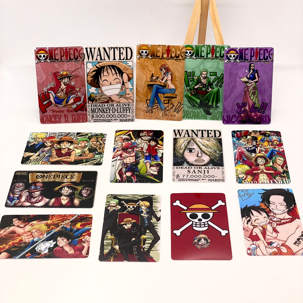 [51-100] Ảnh card bo góc One Piece Nhân Vật Luffy Zoro Wanted thẻ sưu tầm có bóc dán Anime Manga đồ 1k