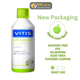 Nước súc miệng cho người chỉnh nha, niềng răng, mang khí cụ chỉnh nha VITIS ORTHODONTIC [dvcareshop]