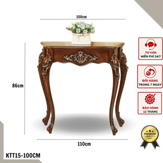 FREESHIP] Kệ bán nguyệt - Kệ console phong cách Tân Cổ Điển trang trí nhà cửa kích thước 100cm  KTT15-100CM- Composite
