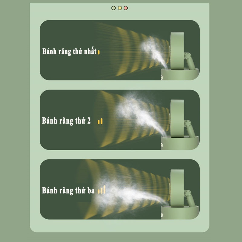 Quạt mini máy phun sương USB Sạc Điện Quạt khuếch tán tinh dầu đèn LED dung 350ML