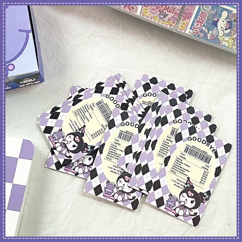 💜SANRIO Set 20 Miếng Dán Họa Tiết Vé Máy Bay Hoạt Hình Trang Trí Quà Tặng