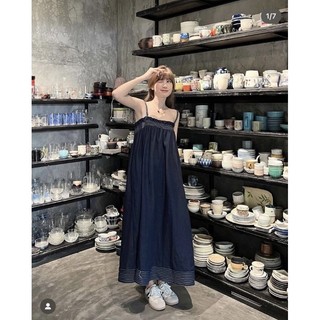 ĐẦM MAXI JEAN DÀI DÂY TẾT NƠ
