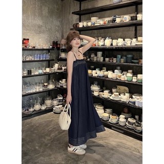 ĐẦM MAXI JEAN DÀI DÂY TẾT NƠ