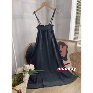 ĐẦM MAXI JEAN DÀI DÂY TẾT NƠ