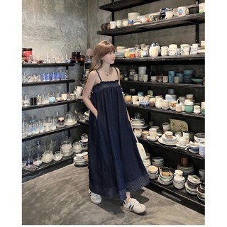 ĐẦM MAXI JEAN DÀI DÂY TẾT NƠ