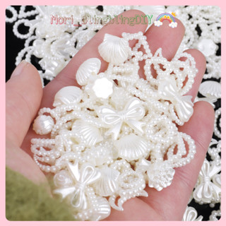 Túi 50 Hạt Charm Phụ Kiện Hình Trái Tim, Ngôi Sao, Nơ Đính Kẹp Tóc