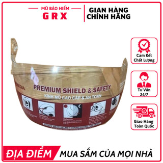 Kính Mũ Bảo Hiểm 3/4 Honda Chất Liệu Nhựa Dẻo Trong Suốt Chống Tia Uv Trực Tiếp Lên Bề Mặt Da