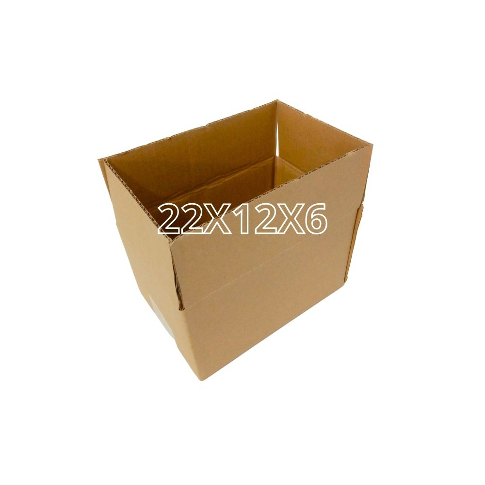 Hộp carton đóng gói hàng cho shop online size 22x12x6 cm - Mua 100 tặng 1 DAO RỌC GIẤY - sản xuất bởi SÀI GÒN CARTON