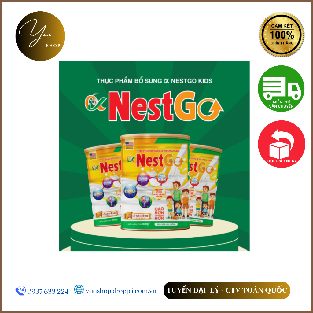 Thực Phẩm Bổ Sung Sữa non Alpha Nest Go Kids