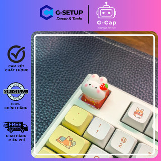 Nút bàn phím G-Cap Thỏ trắng dâu tây