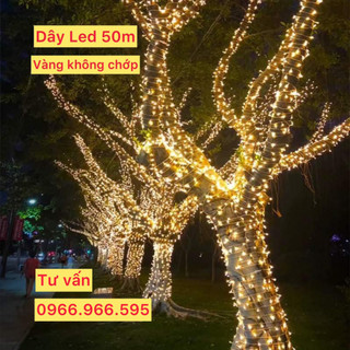 Dây Đèn Led trang trí Chống Nước 50m, Đèn trang trí quán cà phê ngoài trời