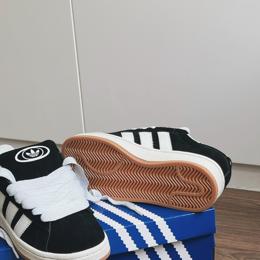 Giày Sneaker Adi.das Campus 00s Black Cloud White Da Lộn