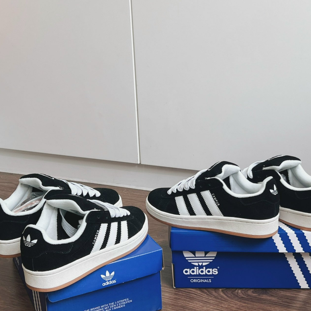 Giày Sneaker Adi.das Campus 00s Black Cloud White Da Lộn