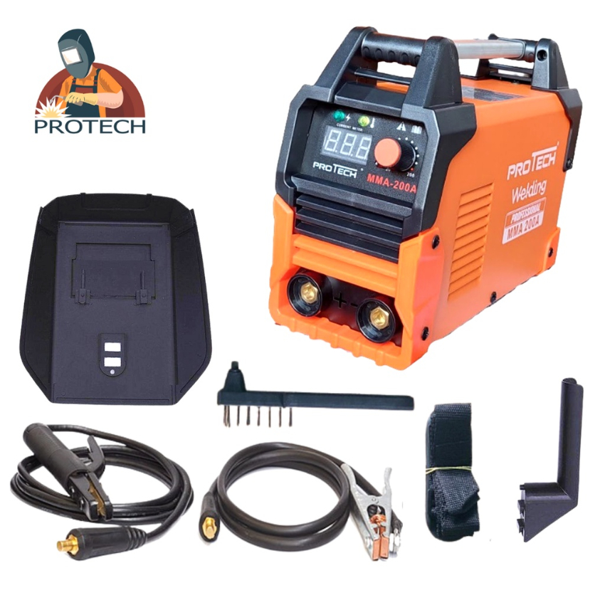 Máy Hàn Que mini Protech MMA 200A có hộp nựa bảo quản chuyên hàn gia đình và thợ