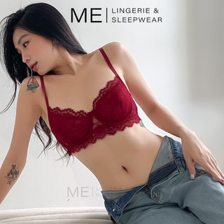 Áo lót ren viền mi nữ có gọng không mút đỏ đô mỏng mát gợi cảm nâng ngực nhẹ tênh Melingerie & Sleepwear