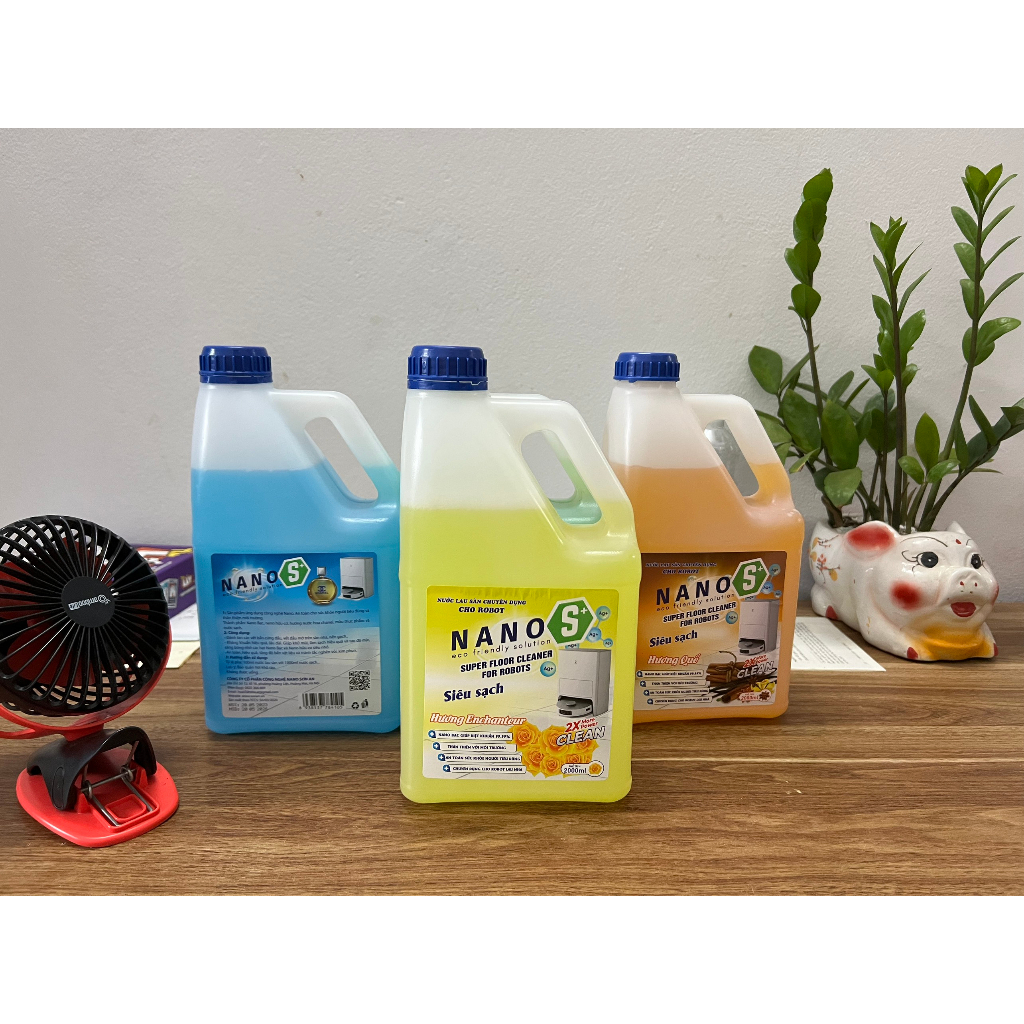 Nước lau sàn, nhà chuyên dụng cho robot hút bụi lau nhà ecovacs deebot, xiaomi, dreame, roborock,mijia, nano 2 lít