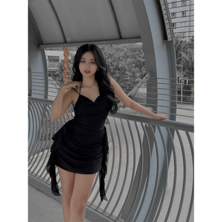 Váy Liberal Garment 2 dây hở lưng quyến rũ kèm chocker hoa ALICE DRESS