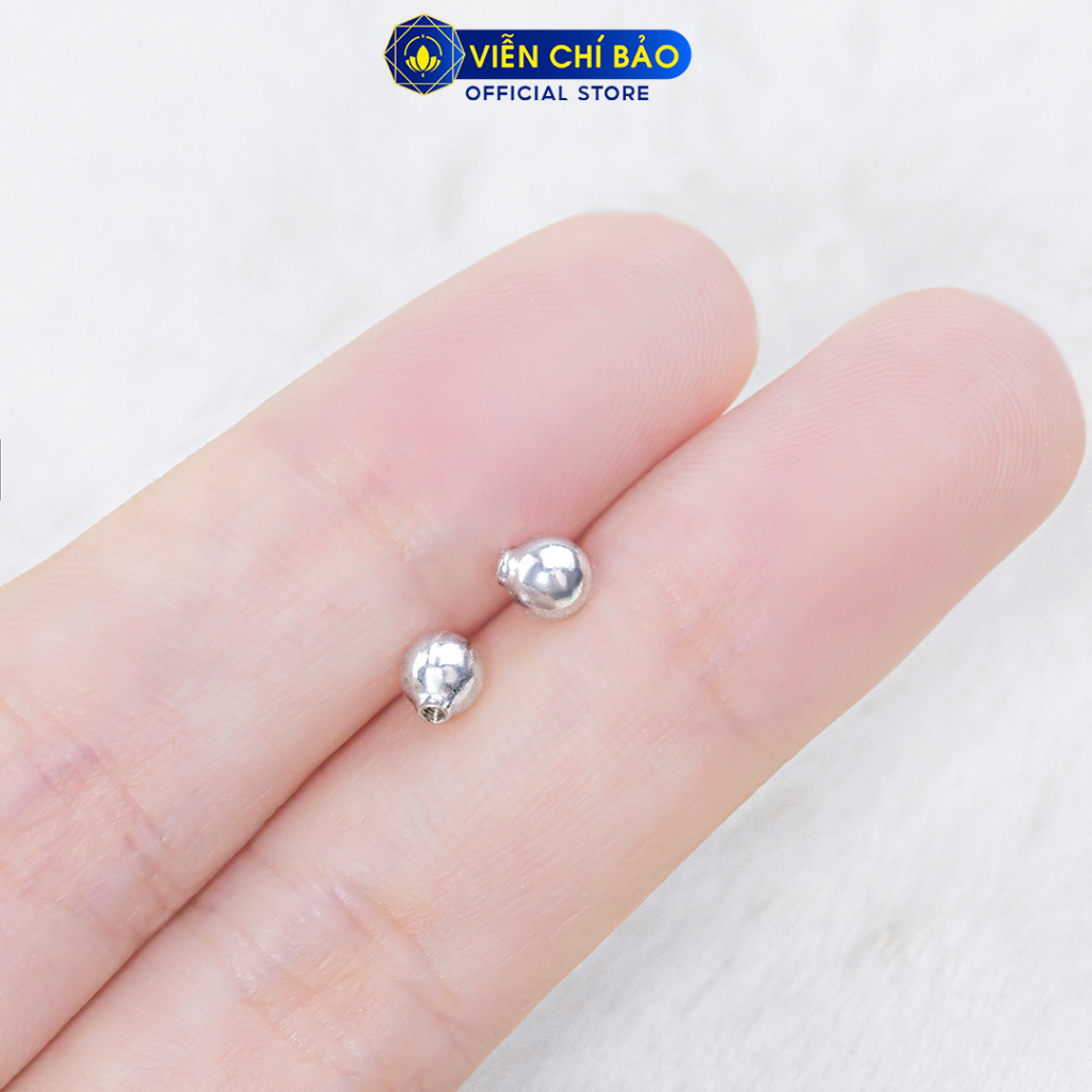 Chốt bông tai bạc xoắn (đôi) chất liệu bạc 925 thời trang phụ kiện trang sức Viễn Chí Bảo C500300