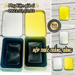 Hộp thiếc bảo quản Zippo trắng và vàng