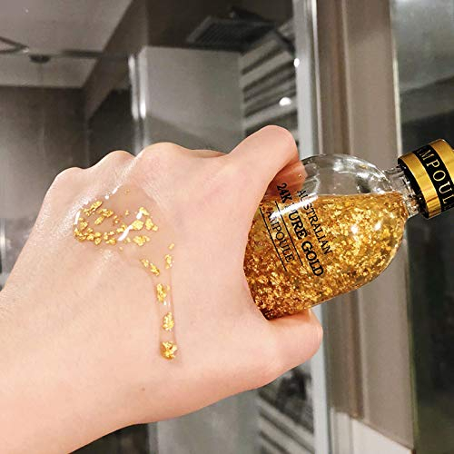 Combo serum vàng Úc 24k Pure Gold Ampoule và thanh lăn tinh chất