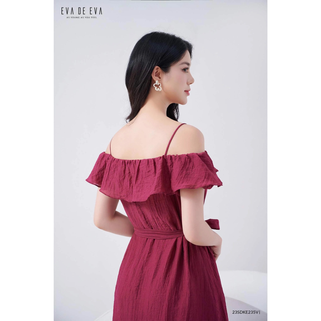 Đầm trễ vai dáng xòe Eva de Eva 23SDKE235V