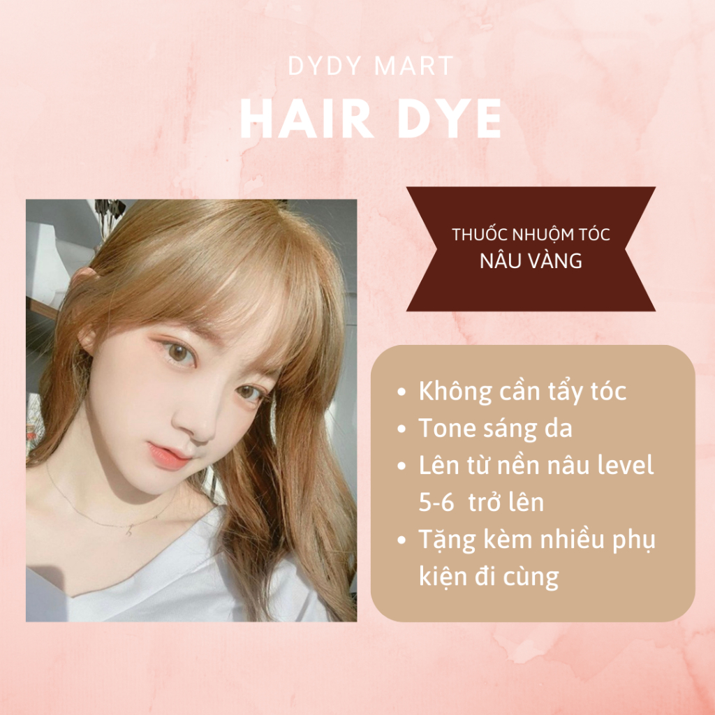 Thuốc nhuộm tóc màu Nâu Vàng Lavox