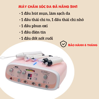Máy chăm sóc da mặt đa năng 5in1 cho spa, thẩm mỹ viện 5 chức năng m1897, máy chăm sóc da chính hãng