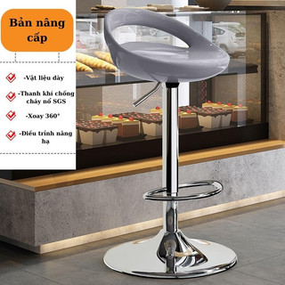 Ghế cao quầy bar nhập khẩu xoay 360 độ, ghế quầy bar, quầy lễ tân sang trọng GVP013
