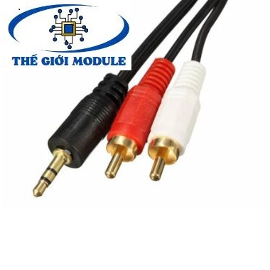 Cáp 3.5 ra 2 đầu bông sen 1M5