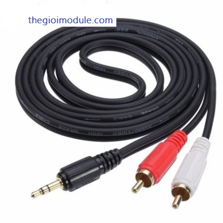 Cáp 3.5 ra 2 đầu bông sen 1M5