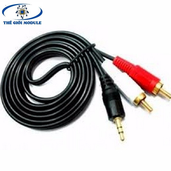 Cáp 3.5 ra 2 đầu bông sen 1M5