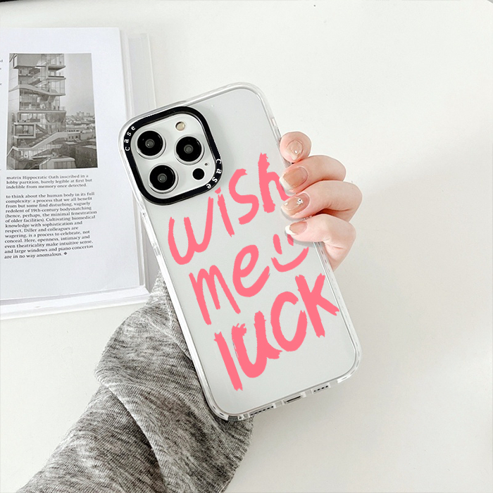 Ốp Iphone Chống Sốc hình wish me luck cho iphone 11 / 11 Pro Max /12/ 12 Pro Max / 13/ 13 Pro Max / 14 / 14 Pro sh1005