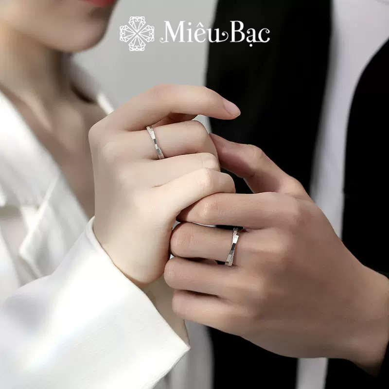 Nhẫn đôi couple unisex Miêu Bạc chất liệu bạc S925 thời trang phụ kiện trang sức Hàn Quốc MM02