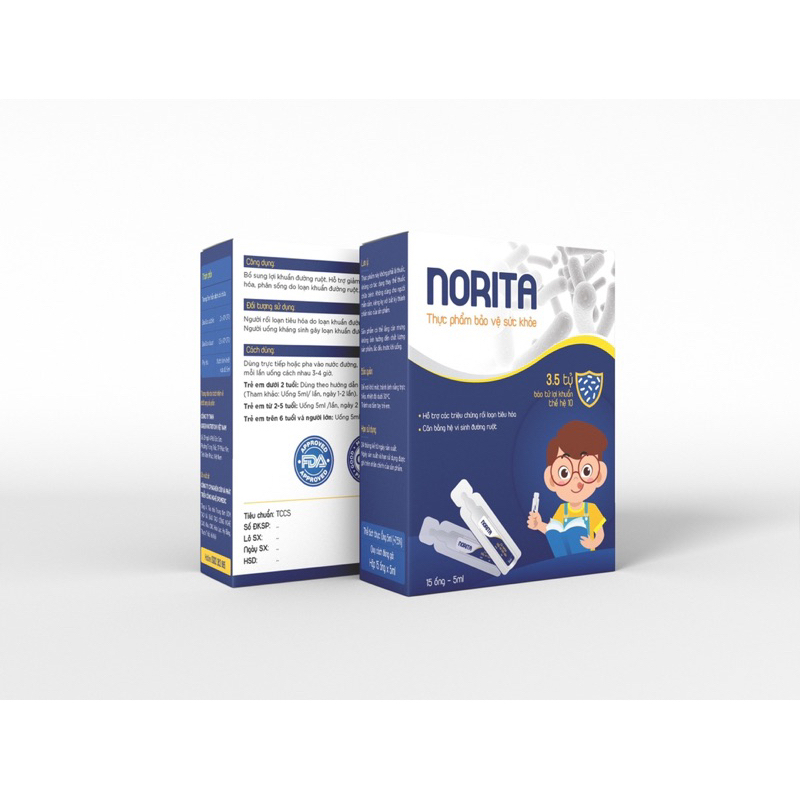 Men Vi Sinh Norita Cải Thiện Táo Bón Cho Bé 15 ống/hộp