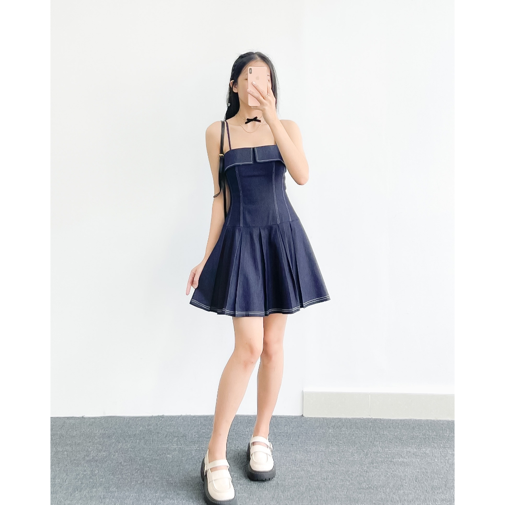 Đầm jeans hai dây THE CIU - Semia Dress
