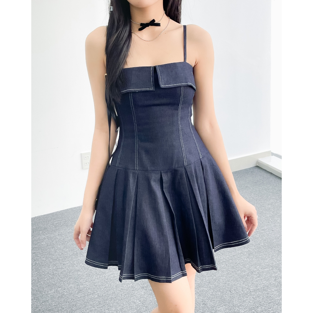 Đầm jeans hai dây THE CIU - Semia Dress
