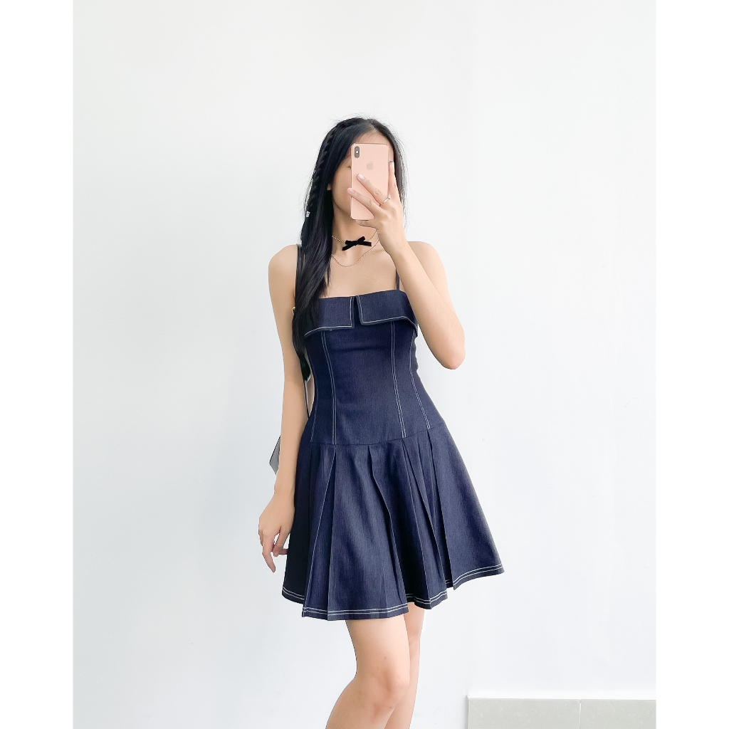 Đầm jeans hai dây THE CIU - Semia Dress