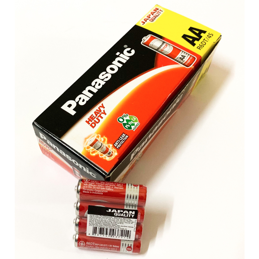 Hộp 60 viên Pin AA Panasonic Hi-Top Carbon R6DT/4S 1.5V - Hàng chính hãng