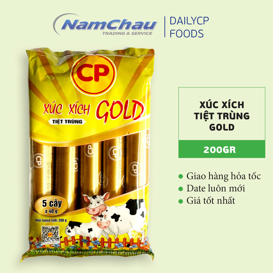 Xúc Xích Ăn Liền Red/Gold CP Tiệt Trùng Gói 200g thịt heo thơm ngon dinh dưỡng [Hà Nội giao hỏa tốc 1h] - GOLD