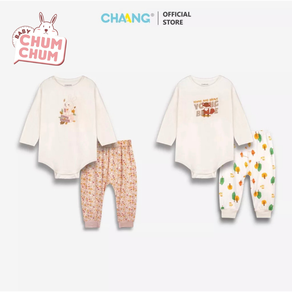 Bộ Bodychip Dài Tay Kèm Quần Park Cho Bé CHAANG AW22D10