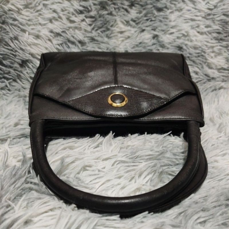 Dự tiệc M30 túi si hiệu Nhật da bò thật 25cmx20cmx5cm