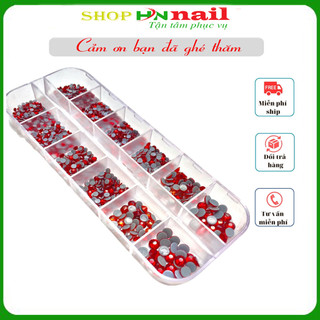 [khay 30] Đá chân keo mix size siêu sáng trang trí móng làm đẹp nail mi thời trang nữ  shop hnnail