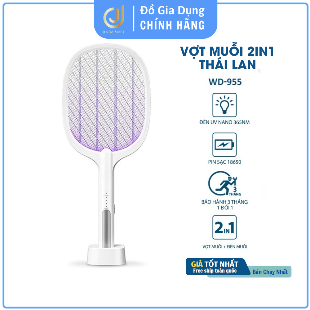 Vợt Muỗi Thái Lan Cao Cấp PAE-720, Kiêm Đèn Bắt Muỗi Tự Động 2 Trong 1 Pin Sạc Cao Cấp Hot 2023